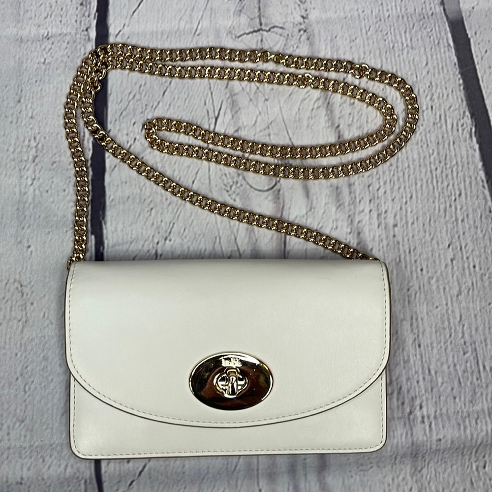Leather coach wallet purse